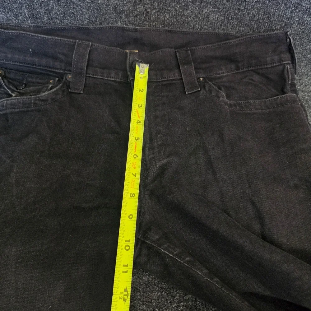 True Religion Ricky Relaxed Straight Black Jeans Mens 38 Made in USA Denim